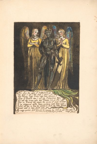Europe. Une prophétie, Planche 7, Maintenant vient la nuit... (Bentley 8) - William Blake
