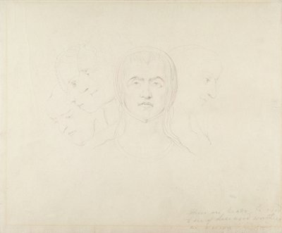 Cinq têtes visionnaires de femmes, vers 1820 - William Blake