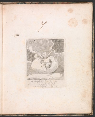 Pour les Enfants. Les Portes du Paradis, Planche 8, Enfin mûr pour éclore, il brise la coquille - William Blake