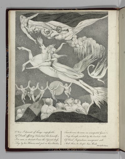 Illustration pour "Leonora, A Tale" de Gottfreid Augustus Bürger, gravée par Perry, 1796 - William Blake