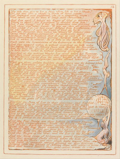 Jérusalem, Planche 12, Pourquoi veux-tu lui donner.... - William Blake