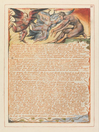 Jérusalem, Planche 30, Et les deux qui ont échappé.... - William Blake
