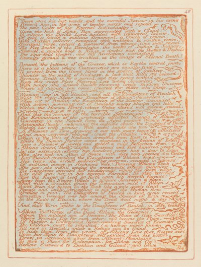 Jérusalem, Planche 48, Ce furent ses derniers mots... - William Blake