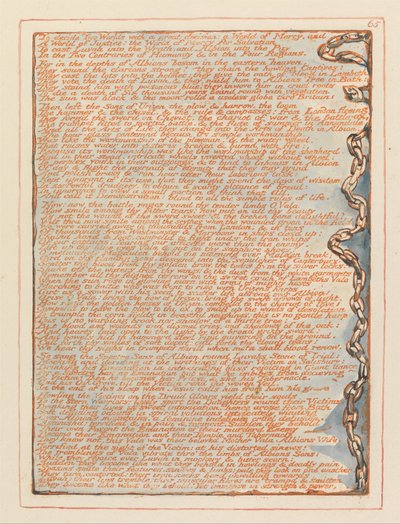 Jérusalem, Planche 65, Pour décider Deux Mondes... - William Blake