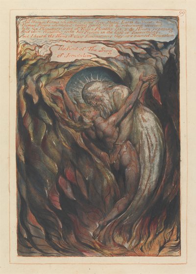 Jérusalem, Planche 99, Toutes les formes humaines identifiées.... - William Blake