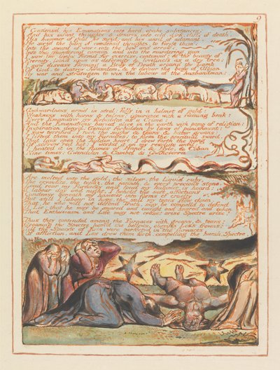 Jérusalem, Planche 9, Condensé ses émanations - William Blake