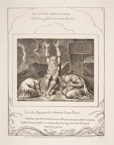 Le désespoir de Job, des Illustrations du Livre de Job, 1825-26 - William Blake