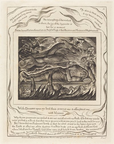 Les mauvais rêves de Job - William Blake