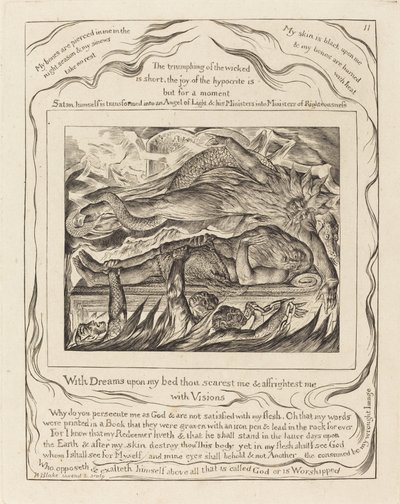 Les mauvais rêves de Job - William Blake