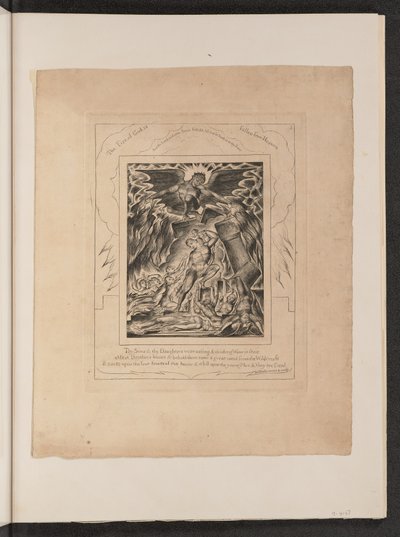 Les fils et les filles de Job submergés par Satan - William Blake