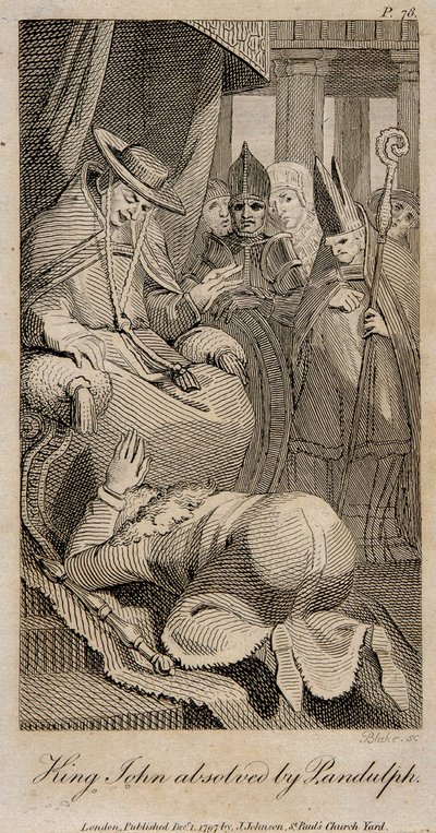 Le roi Jean absous par Pandulph après Henry Fuseli, 1798 - William Blake