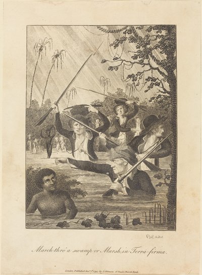 Marche à travers un marais ou une tourbière en Terra-firma - William Blake