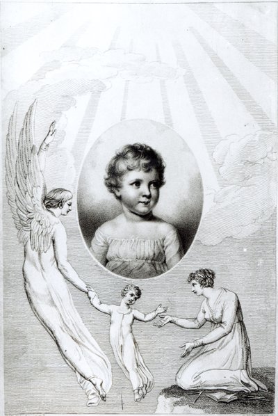 Mary Wollstonecraft Shelley (1797-1851) enfant, gravé par Robert Hartley Cromek (1770-1812) 1805 - William Blake