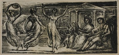 Menalcas regardant les femmes danser, des Pastorales de Virgile - William Blake