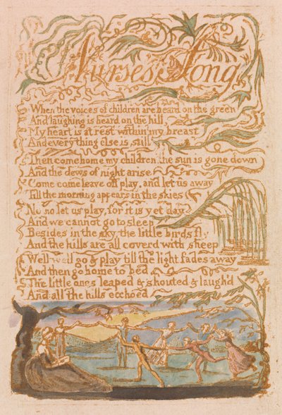 Chanson de la nourrice (Planche 22) - William Blake