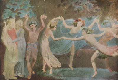 Oberon, Titania et Puck avec des fées dansant - William Blake