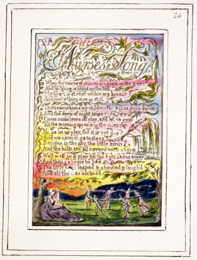 P.124-1950.pt24 Chanson de la nourrice : planche 24 de Songs of Innocence and of Experience (copie R) vers 1802-08 - William Blake