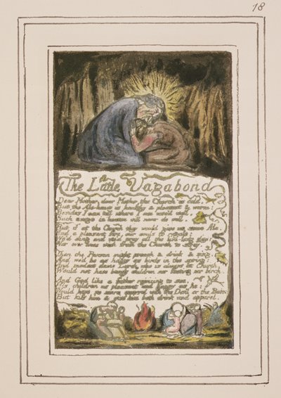 P.124-1950.pt46 Le Petit Vagabond : planche 46 de Songs of Innocence and of Experience (copie R) vers 1802-08 - William Blake