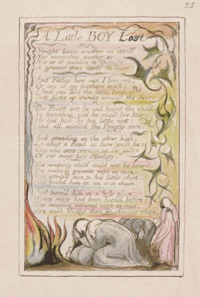 P.124-1950.pt53 Un Petit Garçon Perdu : planche 53 de Songs of Innocence and of Experience (copie R) vers 1802-08 - William Blake