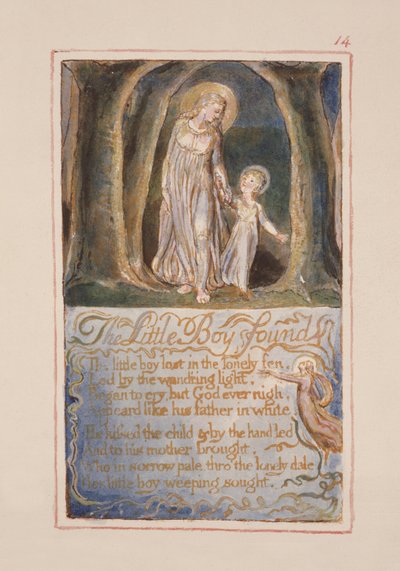 P.125-1950.pt14 Le Petit Garçon Retrouvé : planche 14 de Songs of Innocence and of Experience (copie AA) vers 1815-26 - William Blake