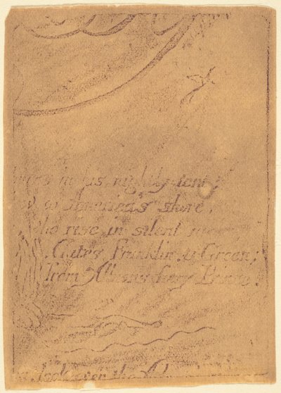 Neudruck von Fragment einer stornierten Platte für "Eine Prophezeiung" - William Blake