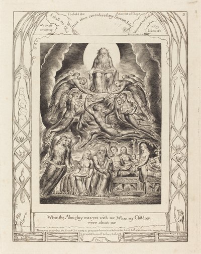 Satan devant le trône de Dieu - William Blake