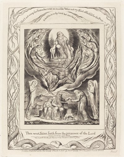 Satan quittant la présence du Seigneur - William Blake