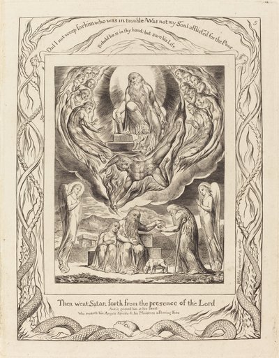 Satan quittant la présence du Seigneur - William Blake
