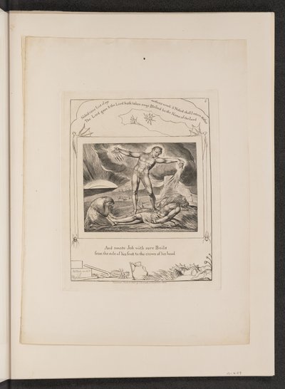 Satan frappant Job avec des ulcères - William Blake