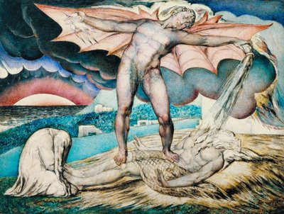 Satan frappant Job avec des furoncles douloureux - William Blake