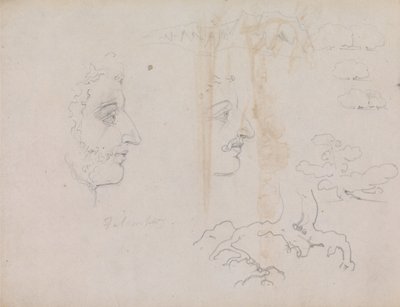 Feuille du carnet de croquis Blake-Varley de 1819, pages 37 et 38 - William Blake