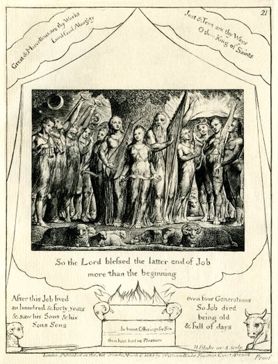 Le Livre de Job 42:12 illustré par William Blake - William Blake