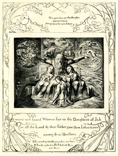 Le Livre de Job 42:15 illustré par William Blake - William Blake