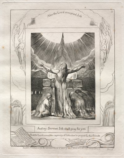 Le Livre de Job : Pl. 18, Et mon serviteur Job priera pour vous - William Blake