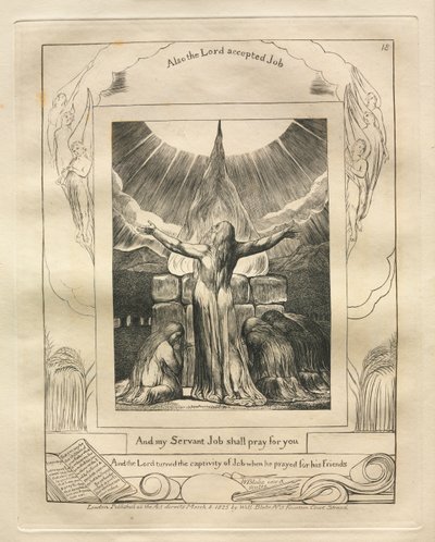 Le Livre de Job : Pl. 18, Et mon serviteur Job priera pour vous, 1825 - William Blake