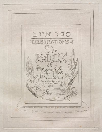 Le Livre de Job : Page de titre - William Blake