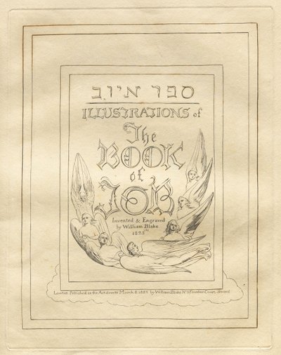 Le Livre de Job : Page de Titre - William Blake