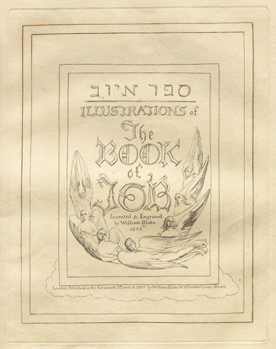 Le Livre de Job : Page de titre, 1825 - William Blake