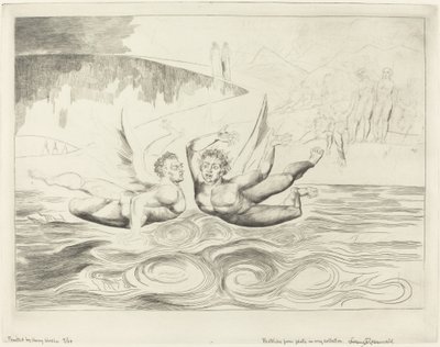 Le Cercle des Officiels Corrompus; les Diables se Battant - William Blake