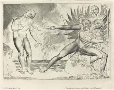 Le Cercle des Officiels Corrompus; les Diables Tourmentant Ciampolo - William Blake