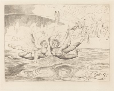 Le Cercle des Officiels Corrompus; les Diables se Battant - William Blake