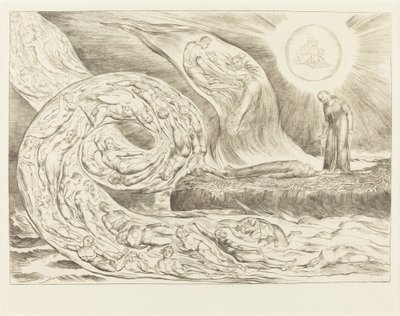 Le cercle des luxurieux : Paolo et Francesca, 1827 - William Blake