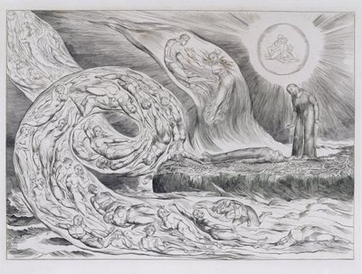 Le Cercle des Luxurieux, illustrations de la Divine Comédie de Dante - William Blake