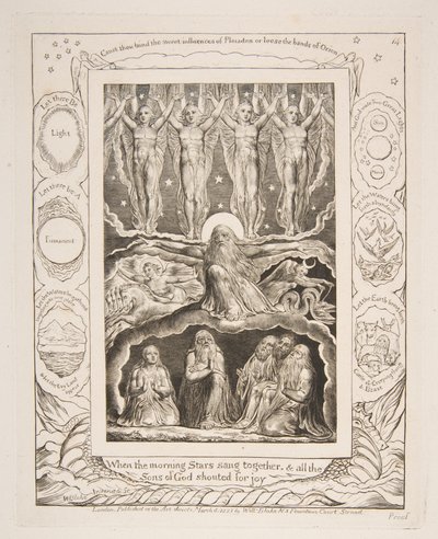 La Création, des Illustrations du Livre de Job, 1825-26 - William Blake