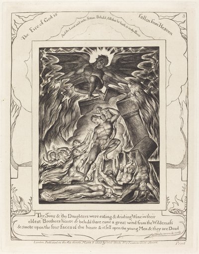 La Destruction des Fils de Job, 1825 - William Blake