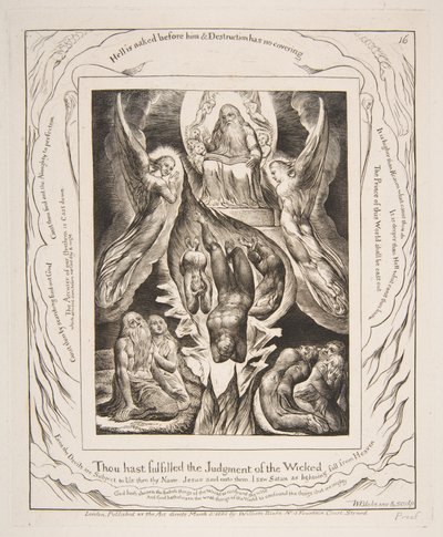 La Chute de Satan, des Illustrations du Livre de Job, 1825-26 - William Blake