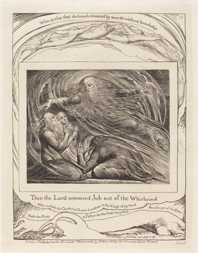Le Seigneur répondant à Job du tourbillon - William Blake