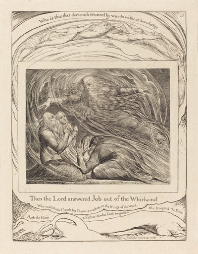 Le Seigneur répondant à Job du tourbillon - William Blake