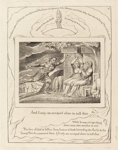 Les messagers annoncent à Job ses malheurs - William Blake