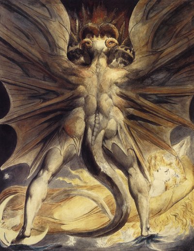 Le dragon rouge et la femme vêtue de soleil, vers 1802-1805 - William Blake